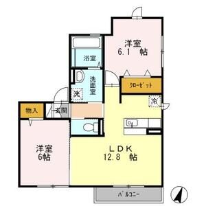 2LDK 間取り図