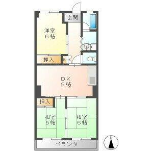 3DK 間取り図