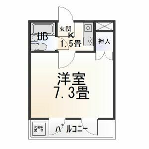 1K 間取り図