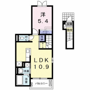 1LDK 間取り図