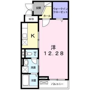 1K 間取り図
