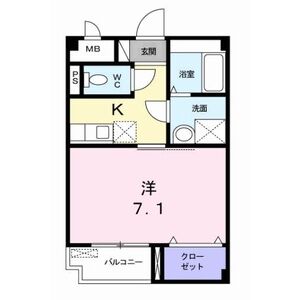 1K 間取り図