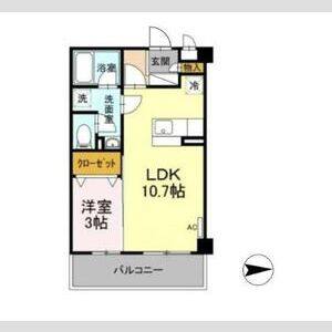 1LDK 間取り図