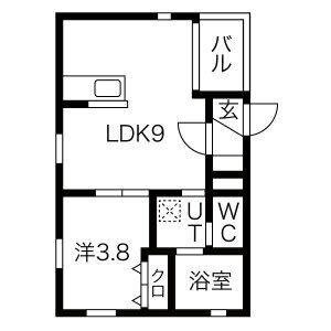 1LDK 間取り図