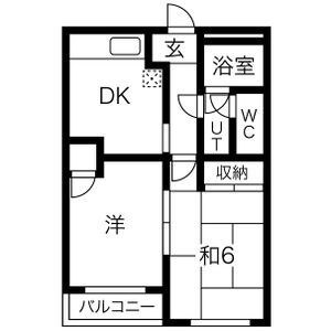 2DK 間取り図