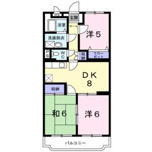 3DK 間取り図
