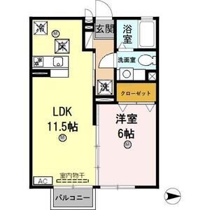 1LDK 間取り図
