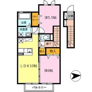 2LDK 間取り図