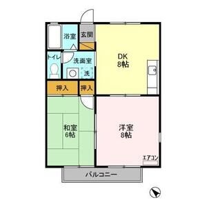 2DK 間取り図