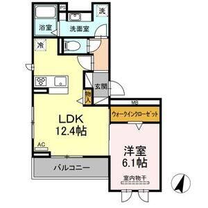 1LDK 間取り図