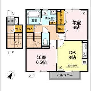 2DK 間取り図