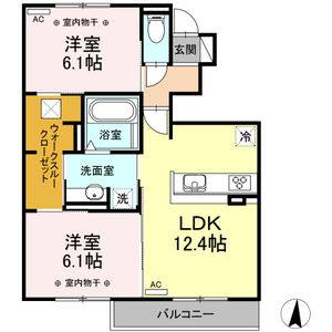 2LDK 間取り図