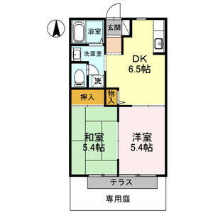 2DK 間取り図