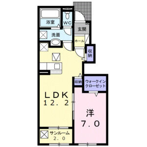 1LDK 間取り図