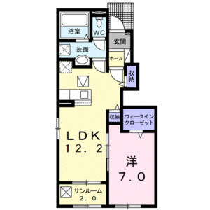 1LDK 間取り図