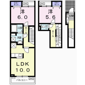 2LDK 間取り図
