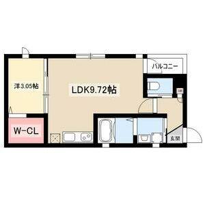 1LDK 間取り図