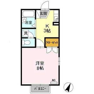 1K 間取り図