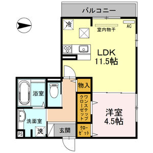 1LDK 間取り図