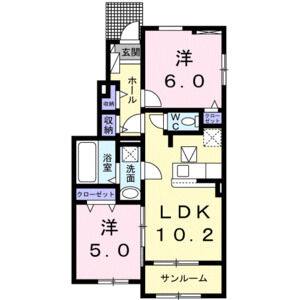 2LDK 間取り図