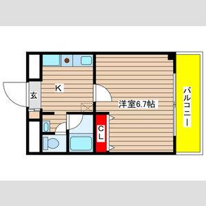 1K 間取り図