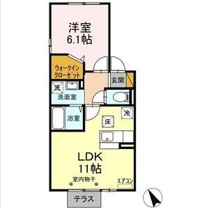 1LDK 間取り図