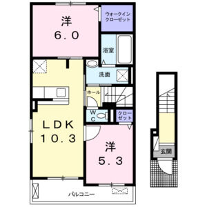 2LDK 間取り図