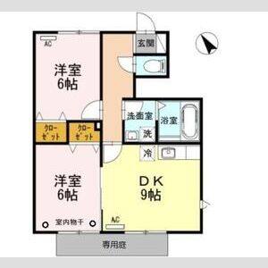 2DK 間取り図