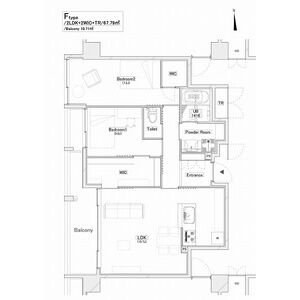 2LDK 間取り図
