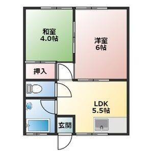 2DK 間取り図
