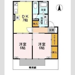 2DK 間取り図