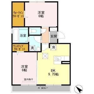 2DK 間取り図