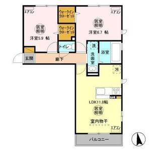 2LDK 間取り図
