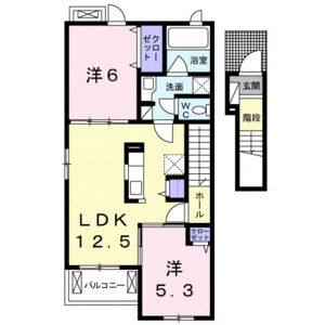 2LDK 間取り図