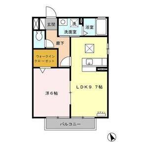 1LDK 間取り図