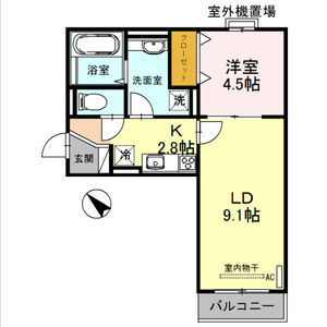 1LDK 間取り図