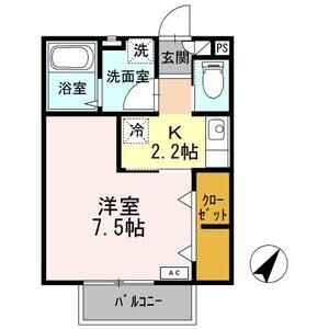 1K 間取り図