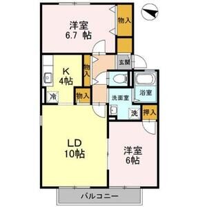 2LDK 間取り図