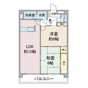 2LDK 間取り図