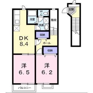 2DK 間取り図