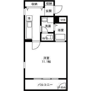 1K 間取り図