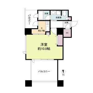 1K 間取り図
