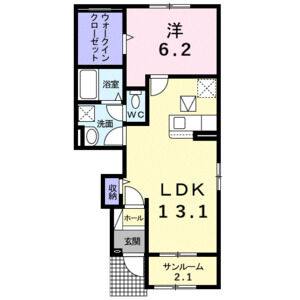 1LDK 間取り図