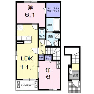 2LDK 間取り図