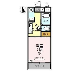 1K 間取り図