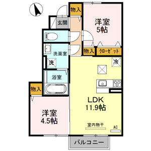 2LDK 間取り図