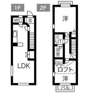 2LDK 間取り図