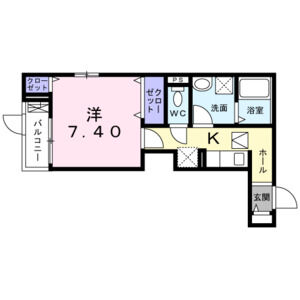 1K 間取り図