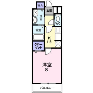 1K 間取り図
