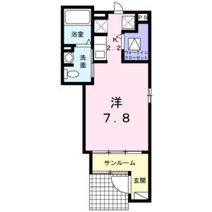 1K 間取り図